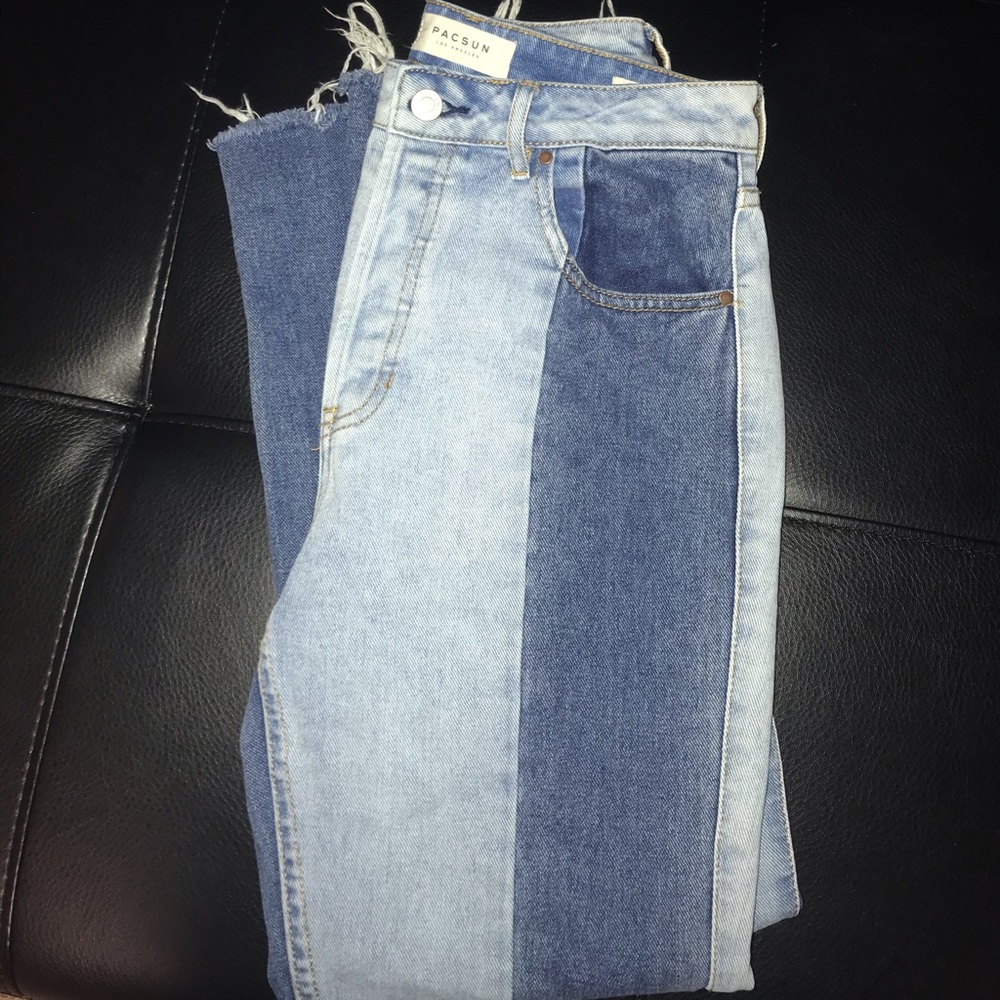 PacSun Two Toned Mom Jeans